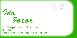 ida potor business card